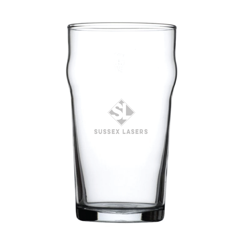 Load image into Gallery viewer, Nonic Half Pint Glass 10oz (28cl) - Laser Engraved Logo