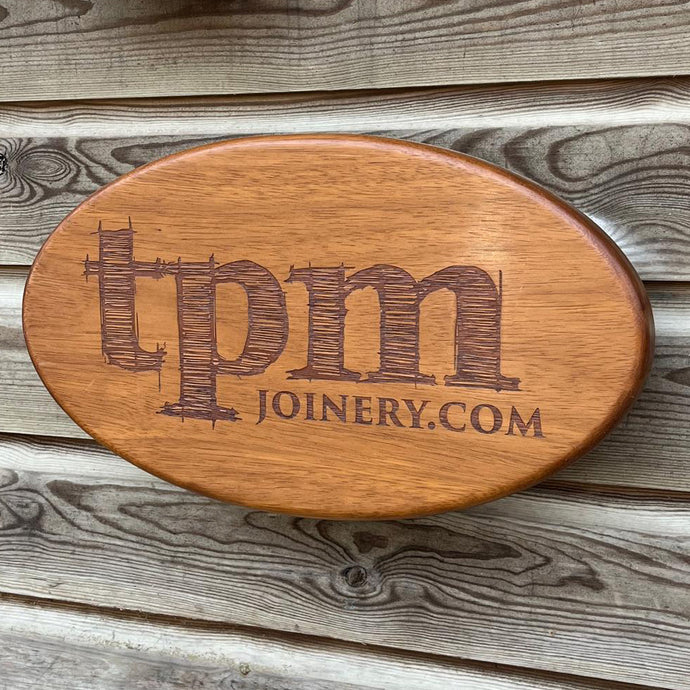 Wooden Sign for Local Joinery Business - Laser Engraved