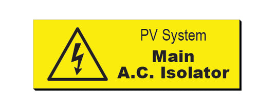 Danger PV System - Laser Engraved Label - 10 Pack