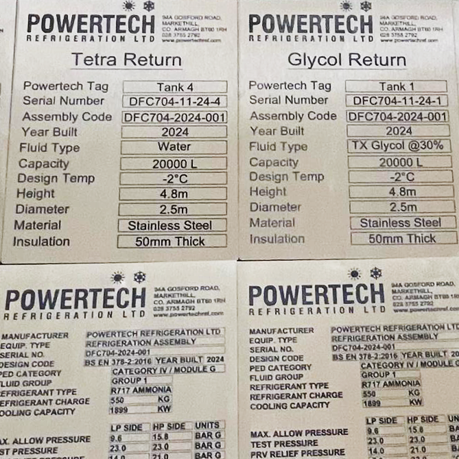 Engraved Machine Number Large Machine Serial Number Plates – Sussex Lasers