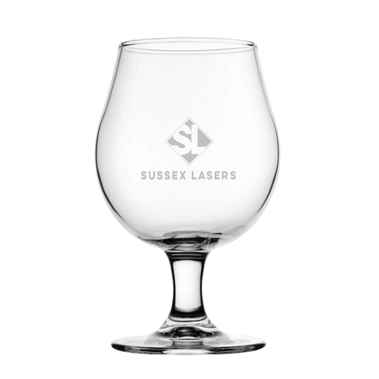 Toughened Draft Beer Glass 16.75oz (48cl) - Laser Engraved Logo