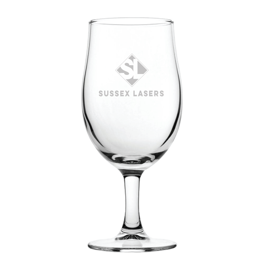 Toughened Draft Beer Pint Glass 20oz (57cl) - Laser Engraved Logo