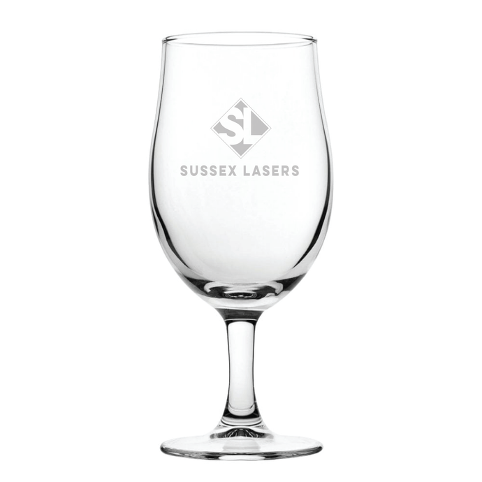 Toughened Draft Beer Half Pint Glass 10oz (28cl) - Laser Engraved Logo